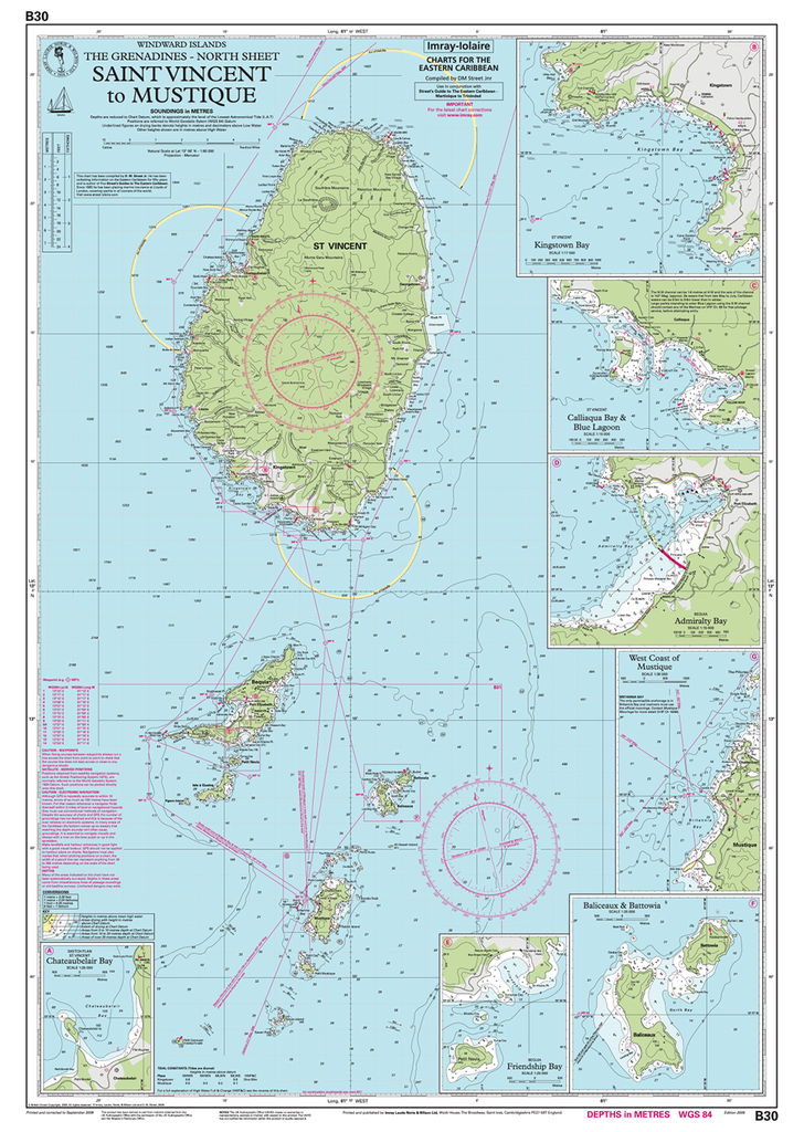 Imray Chart B30: St Vincent to Mustique