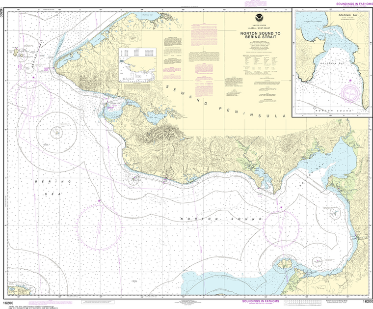 NOAA Chart 16200: Norton Sound, Golovnin Bay