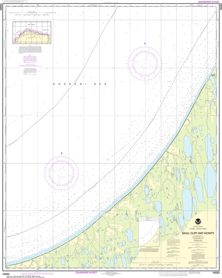 NOAA Chart 16083: Skull Cliff and Vicinity