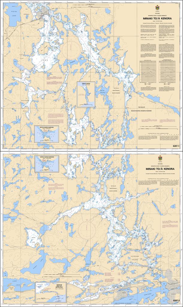 CHS Chart 6287: Minaki to/à Kenora