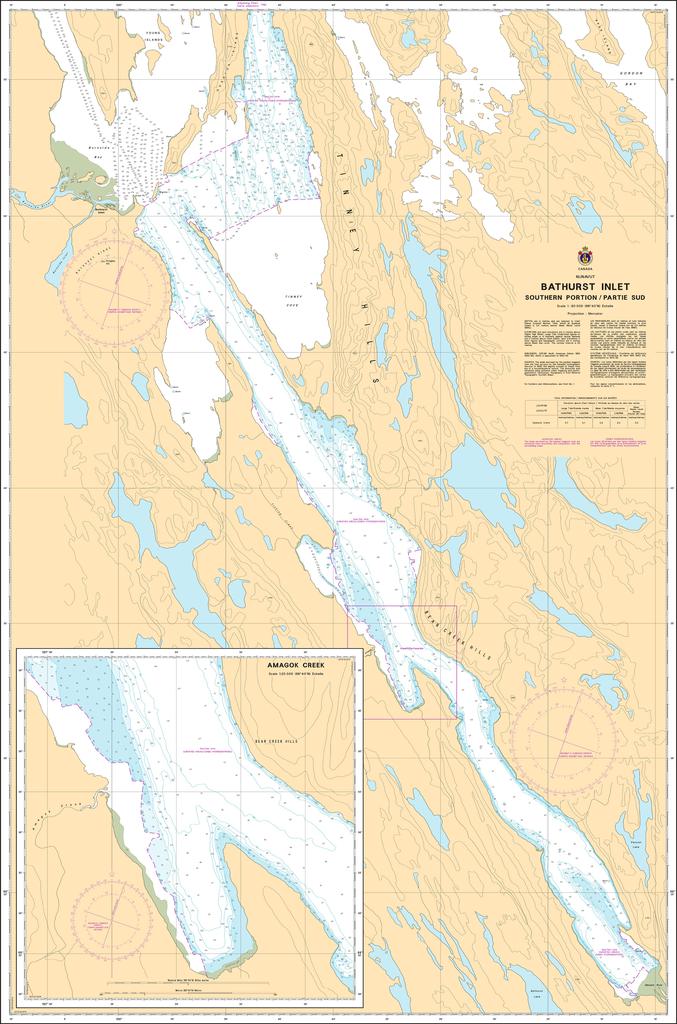 CHS Chart 7793: Bathurst Inlet - Southern Portion/Partie sud