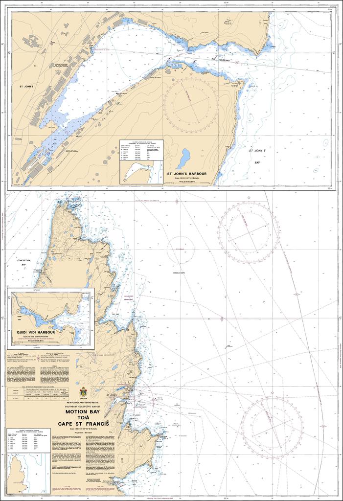 CHS Chart 4846: Motion Bay to / à Cape St Francis