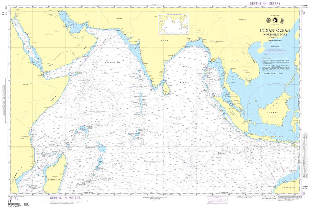 NGA Chart 71: Indian Ocean-Northern Portion