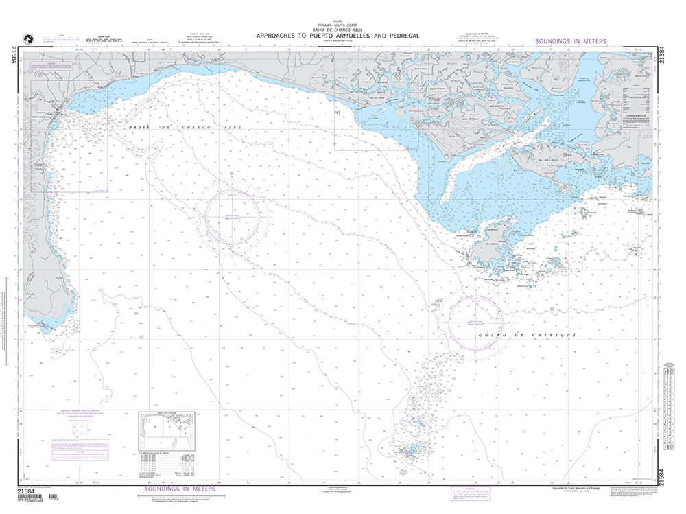 NGA Chart 21584: Approaches to Puerto Armuelles and Pedregal