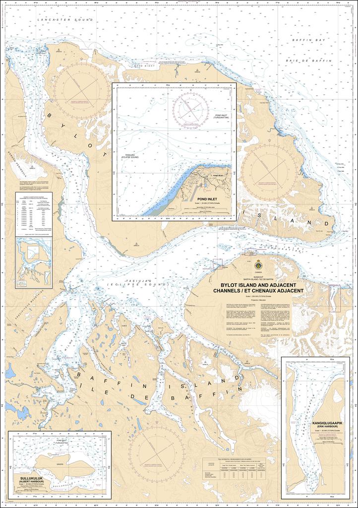 CHS Chart 7212: Bylot Island and Adjacent Channels / et Chenaux Adjacent