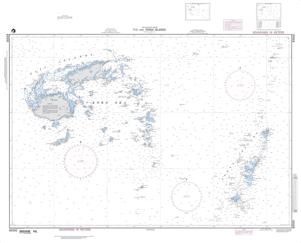 NGA Chart 83500: Fiji and Tonga Islands (OMEGA)