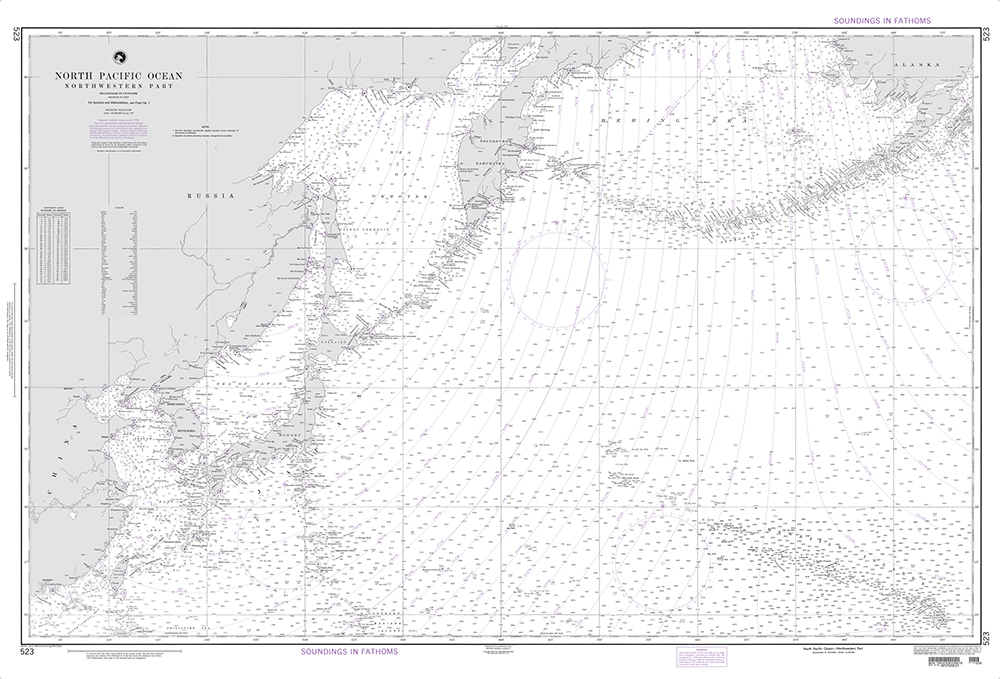 NGA Chart 523: North Pacific Ocean (Northwestern Part)