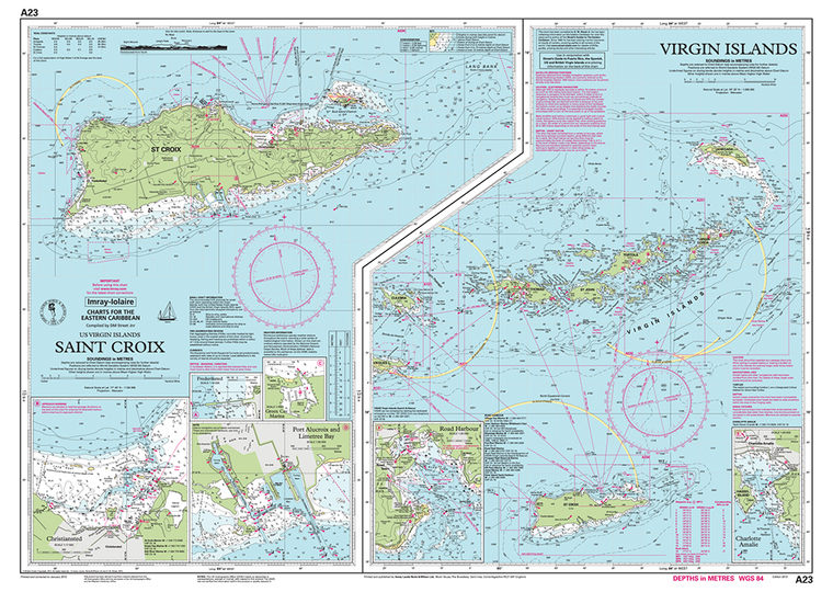 Imray Chart A23: Virgin Islands and St Croix