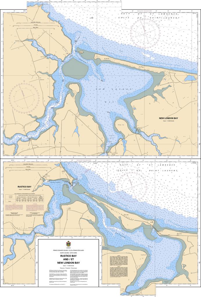 CHS Chart 4467: Rustico Bay and / et New London Bay