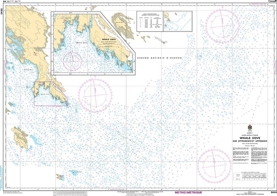 CHS Print-on-Demand Charts Canadian Waters-5642: Whale Cove and Approaches / et Approches, CHS POD Chart-CHS5642