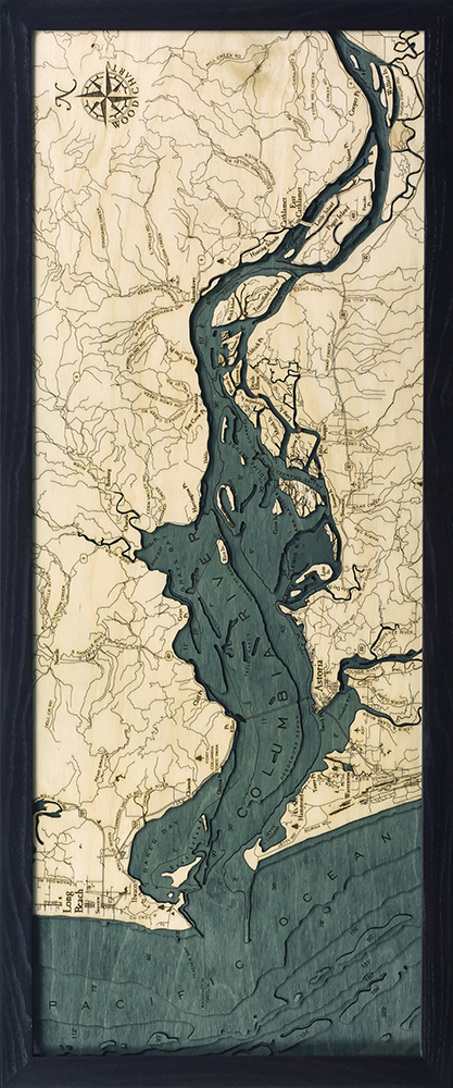 WoodChart of Columbia River Mouth, Oregon and Washington