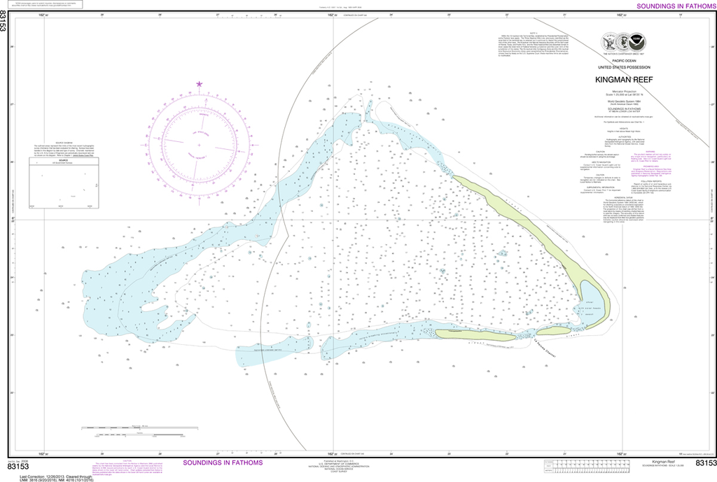 NOAA Chart 83153: United States Possesion - Kingman Reef