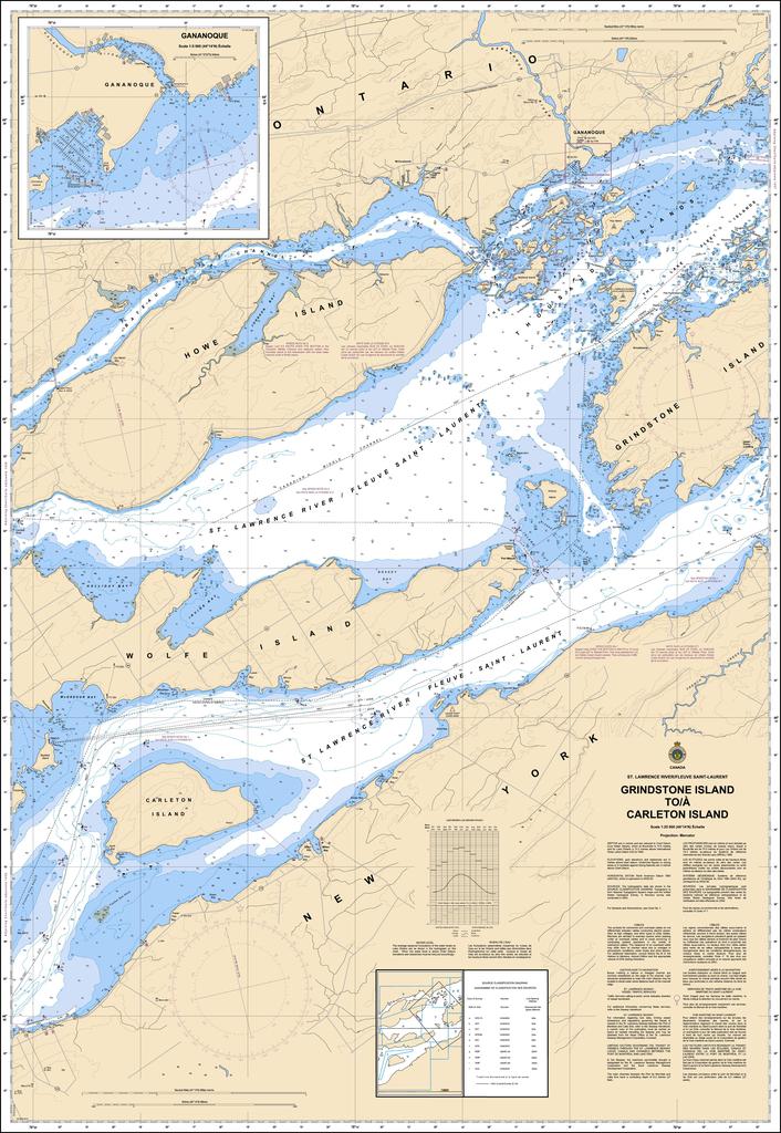 CHS Chart 1438: Grindstone Island to/à Carleton Island