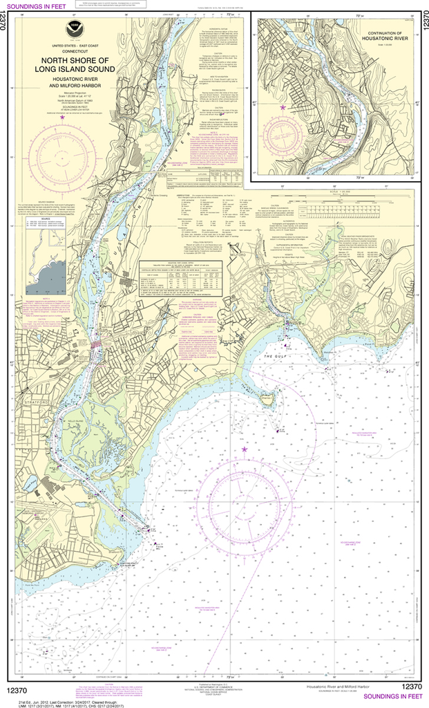 NOAA Chart 12370: North Shore of Long Island Sound - Housatonic River and Milford Harbor