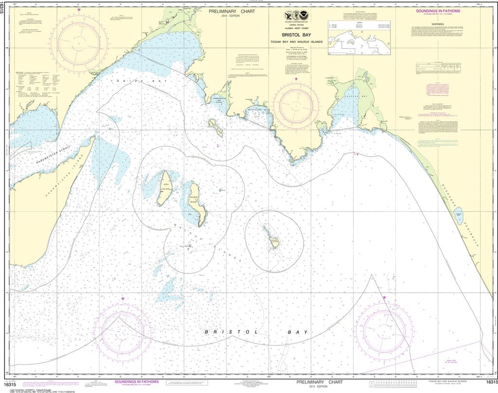 NOAA Chart 16315: Bristol Bay - Togiak Bay and Walrus Islands