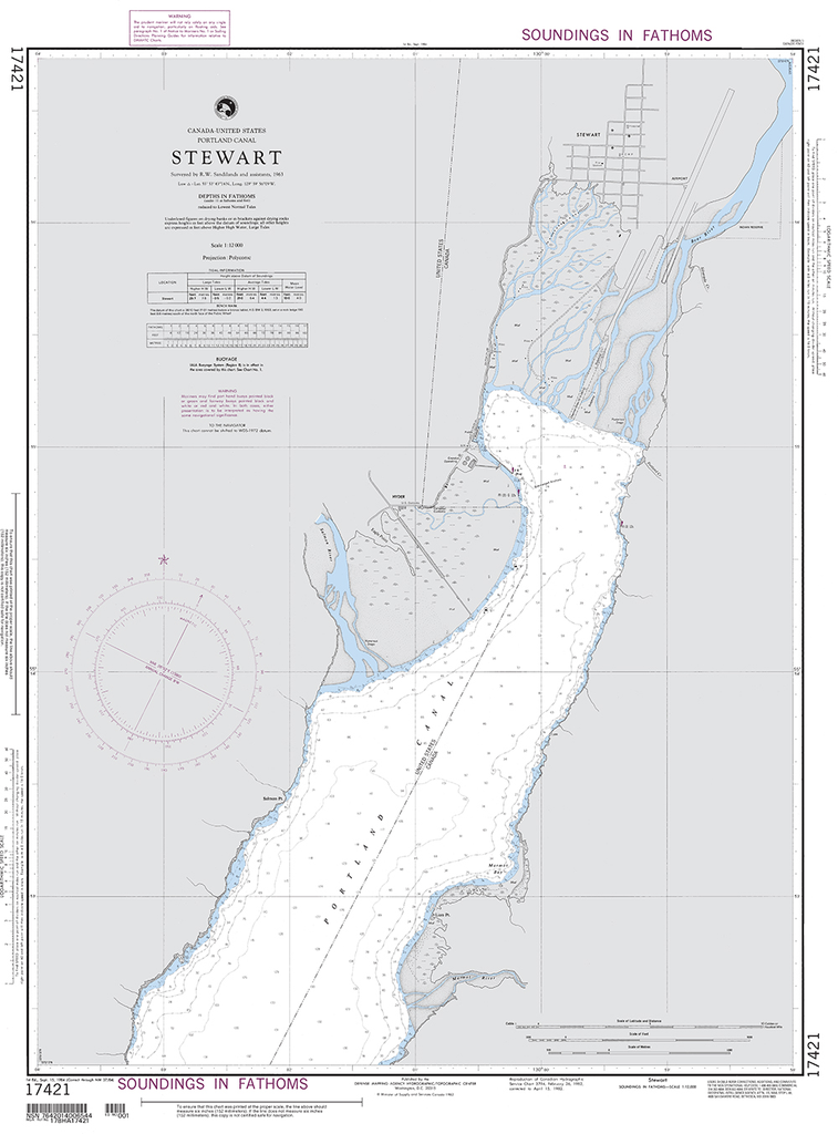 NGA Chart 17421: Stewart-Portland Canal