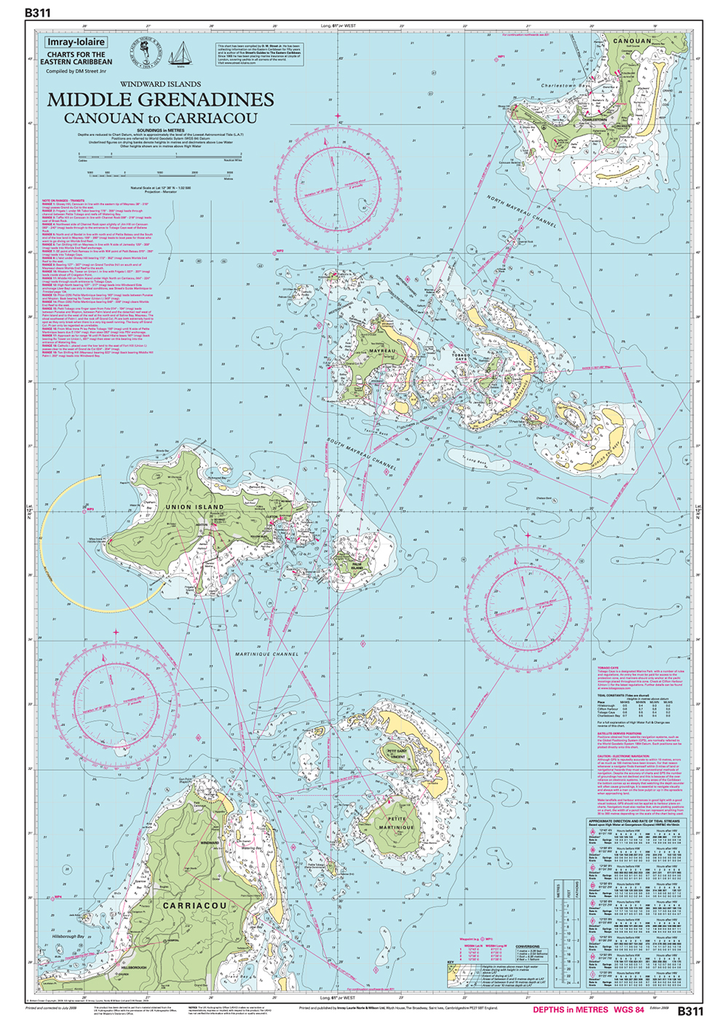 Imray Chart B311: Middle Grenadines