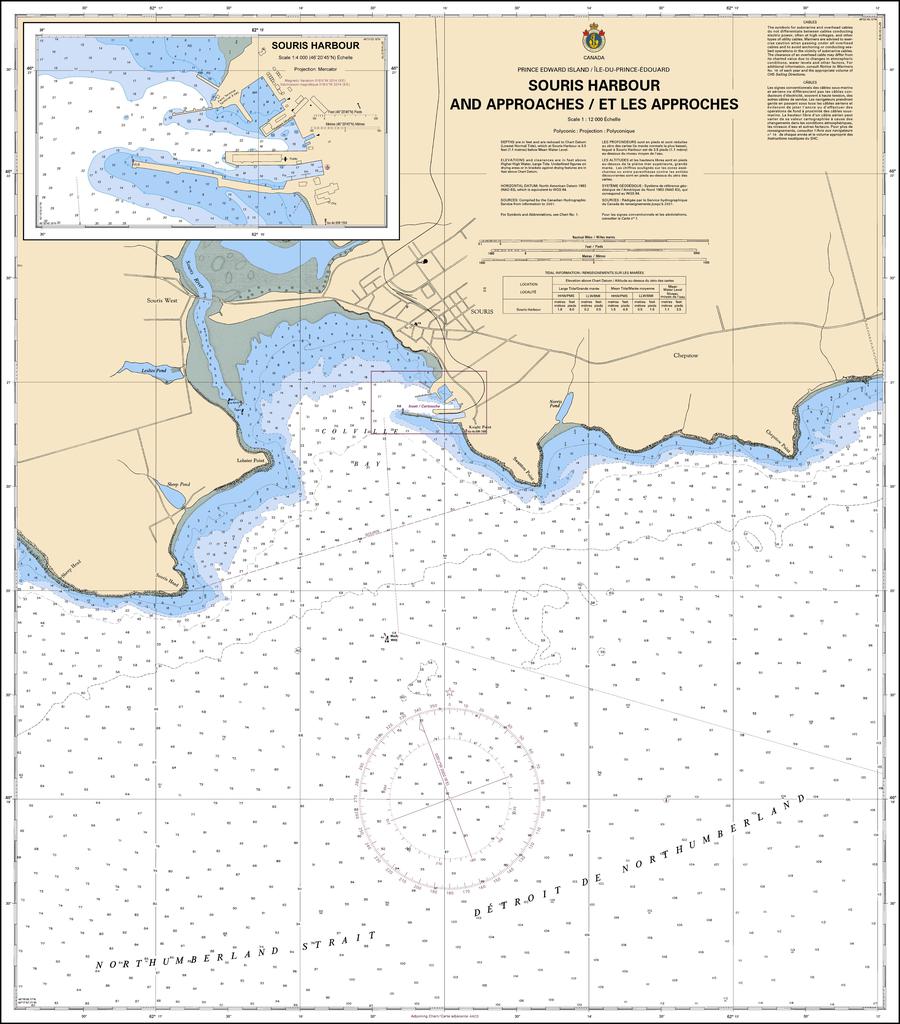 CHS Chart 4419: Souris Harbour and Approaches / et les approches