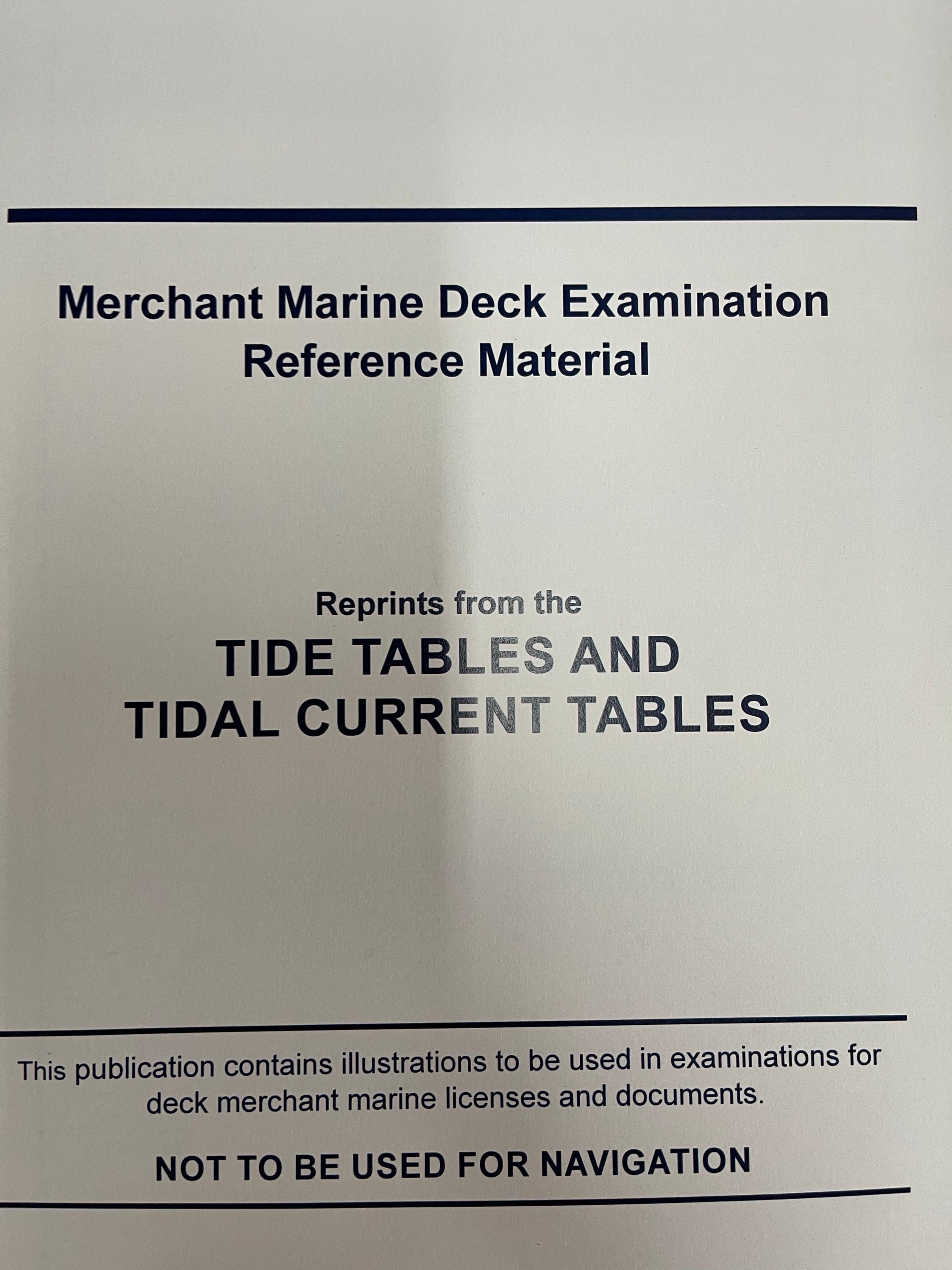 Reference Material - Reprints from the Tide Tables and Tidal Current Tables