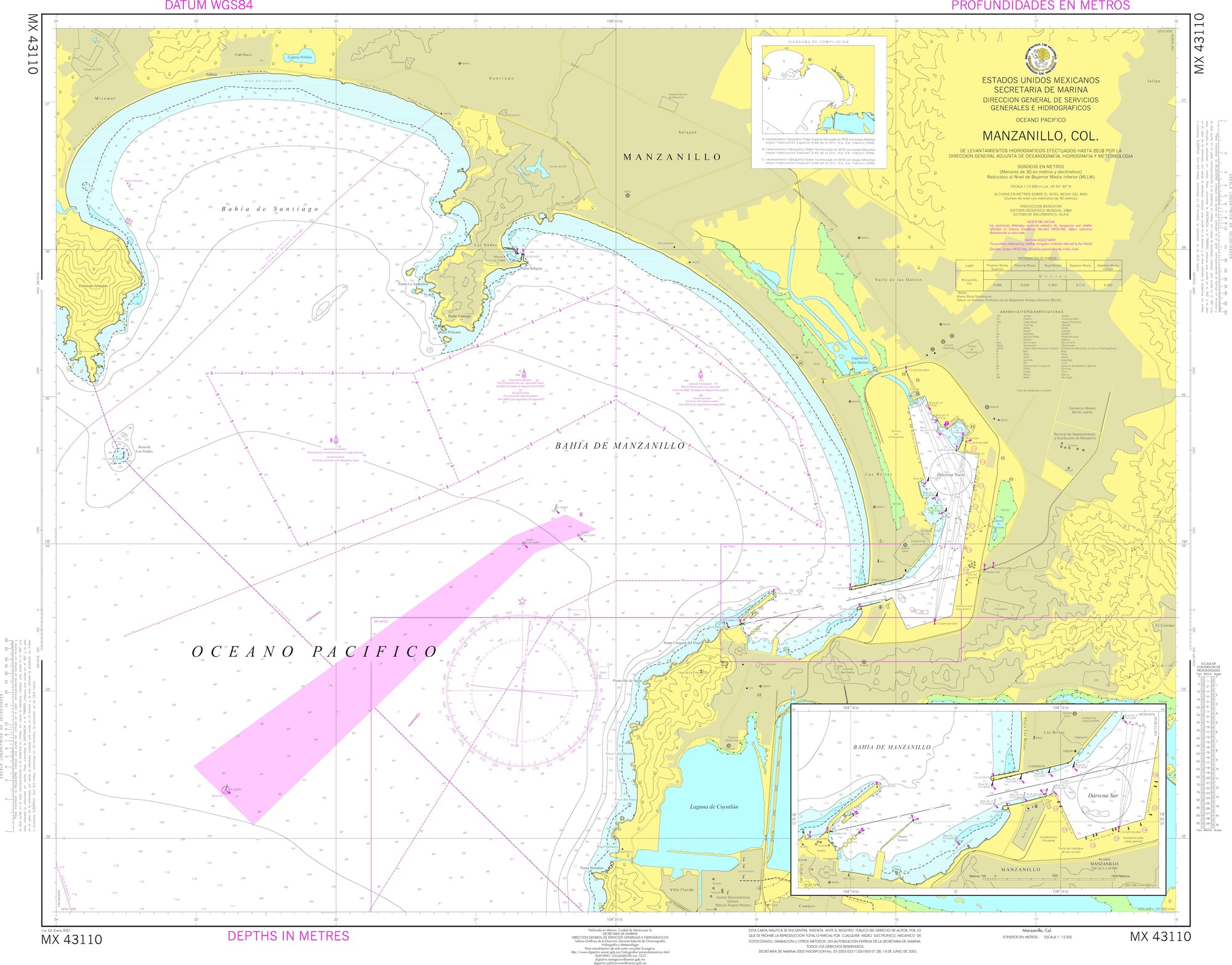 SEMAR Nautical Chart MX43110