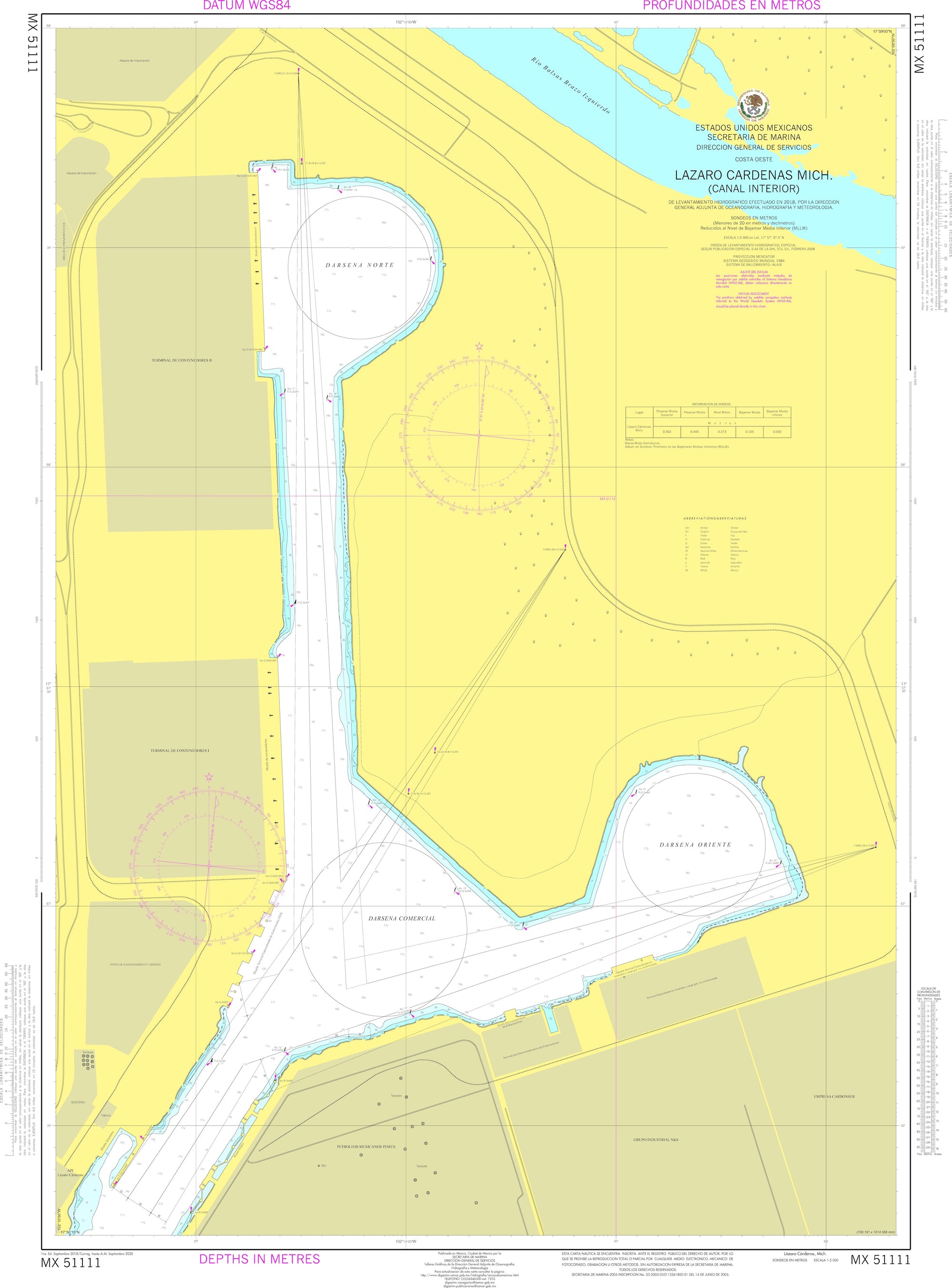 SEMAR Nautical Chart MX51111