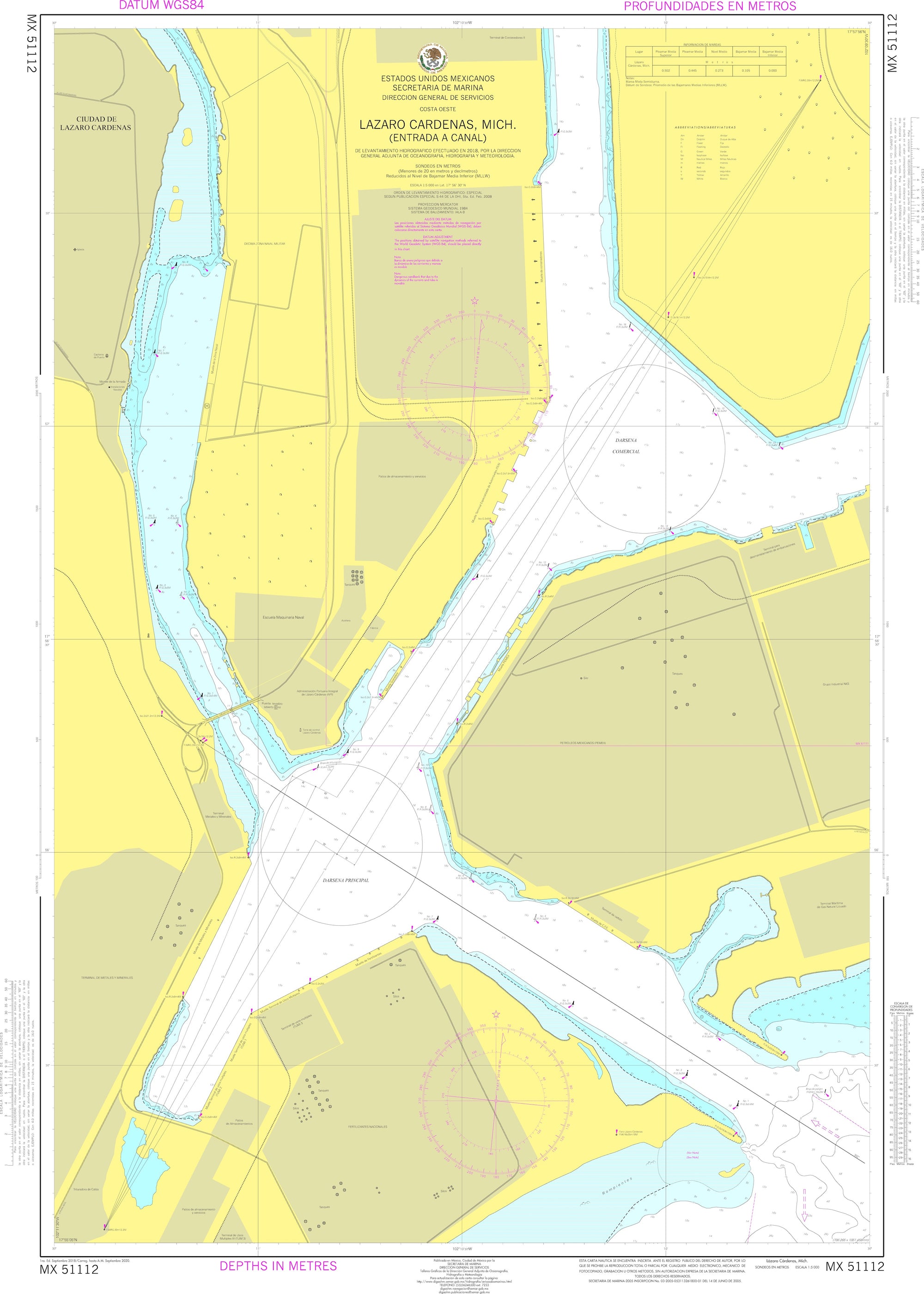 SEMAR Nautical Chart MX51112