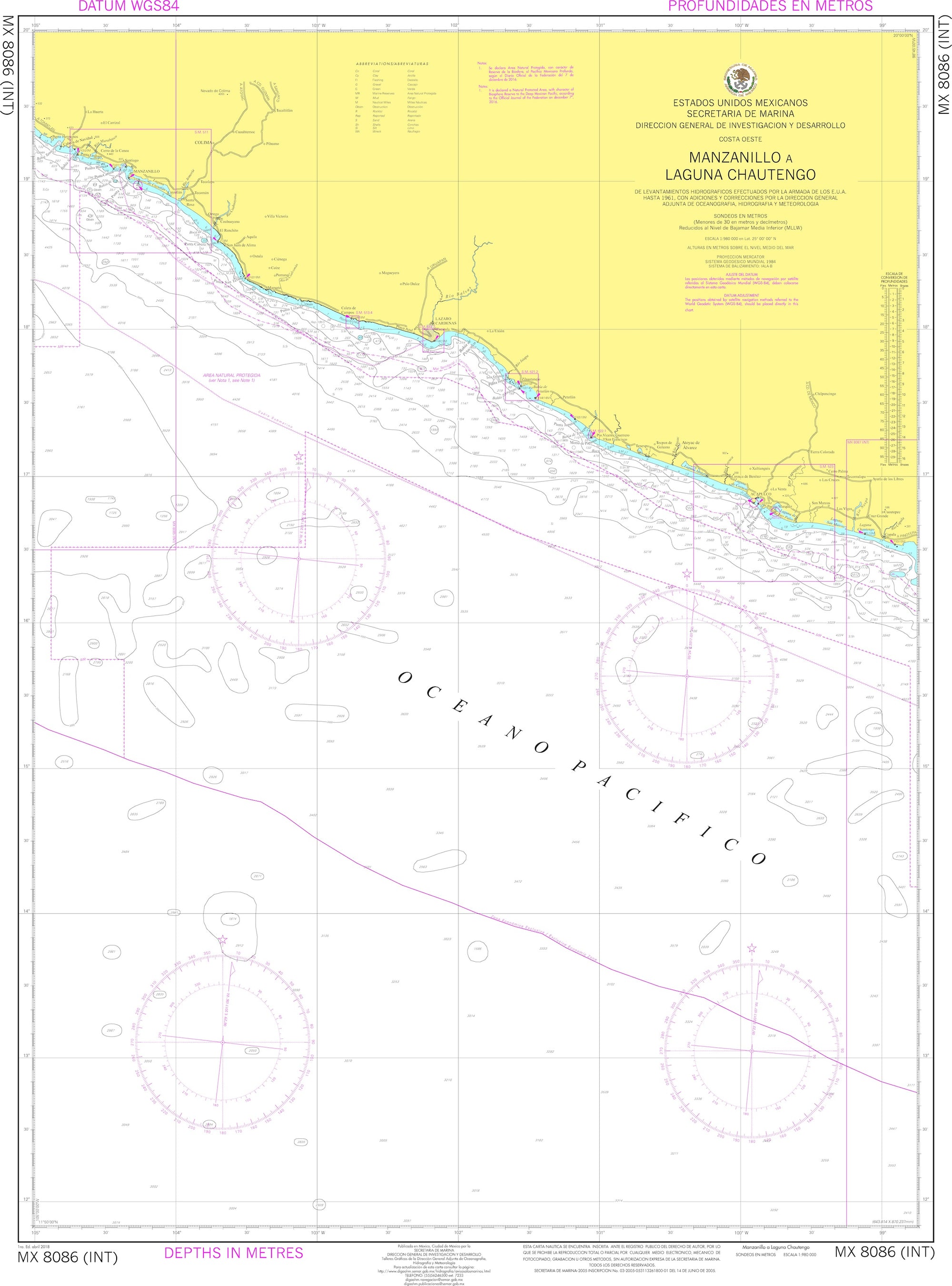 SEMAR Nautical Chart MX8086