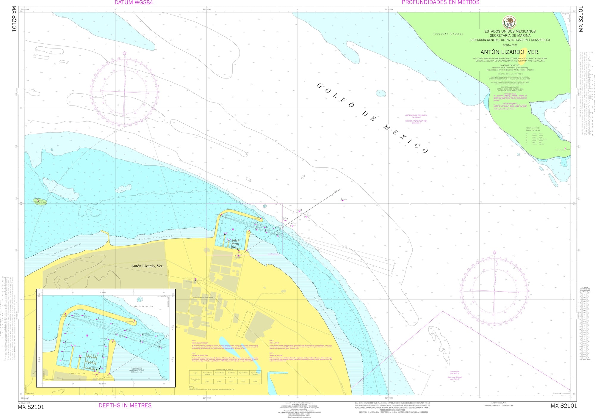 SEMAR Nautical Chart MX82101
