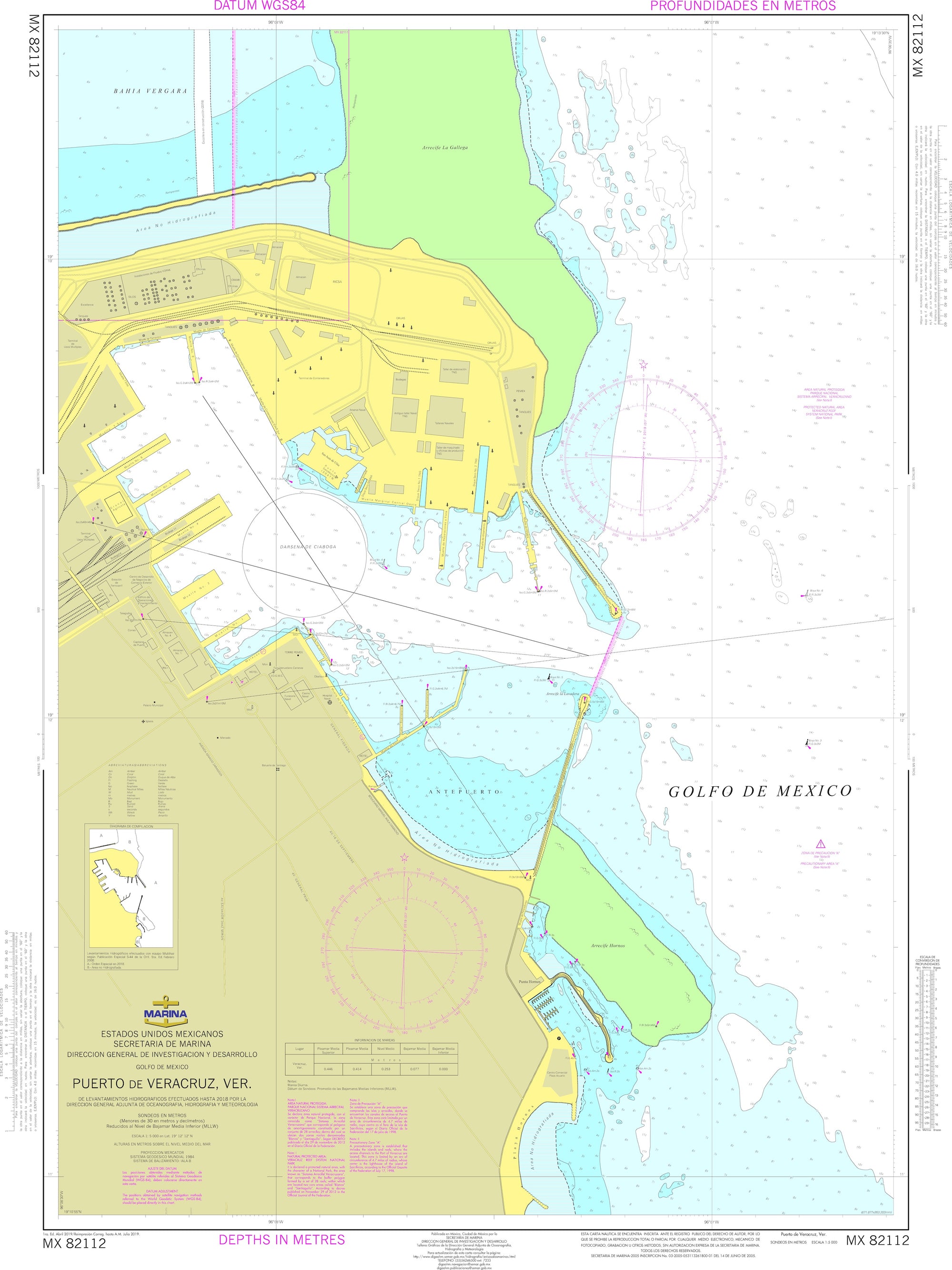 SEMAR Nautical Chart MX82112