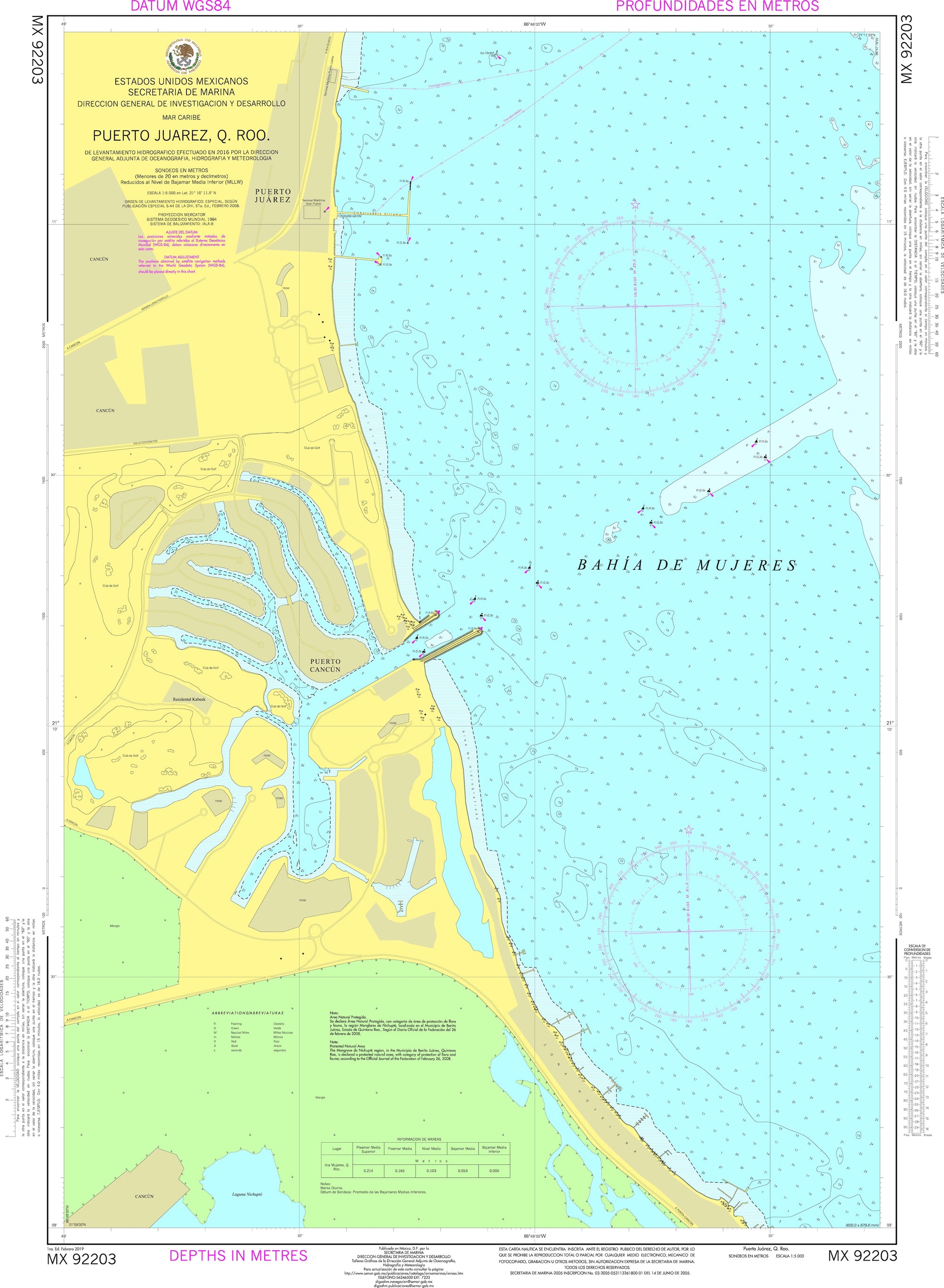 SEMAR Nautical Chart MX92203