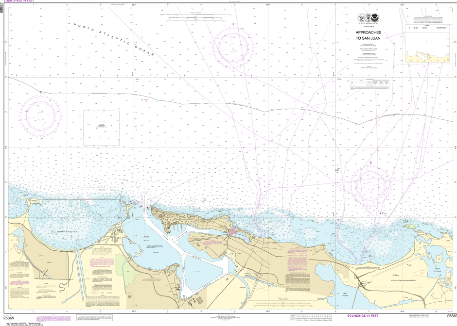 NOAA Chart 25669: Approaches to San Juan Harbor