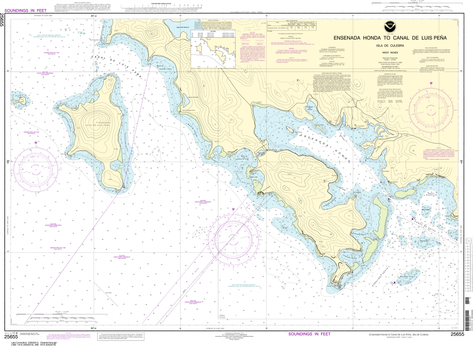 NOAA Chart 25655: Ensenada Honda to Canal de Luis Pena