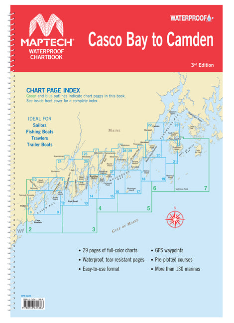 Waterproof Chartbook: Casco Bay to Camden (3rd Ed)