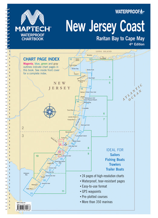 Waterproof Chartbook: New Jersey Coast. Raritan Bay to Cape May (4th Ed.)