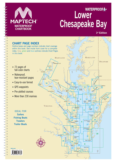 Maptech Waterproof Chartbook Cape Cod Canal to Casco Bay, Maine