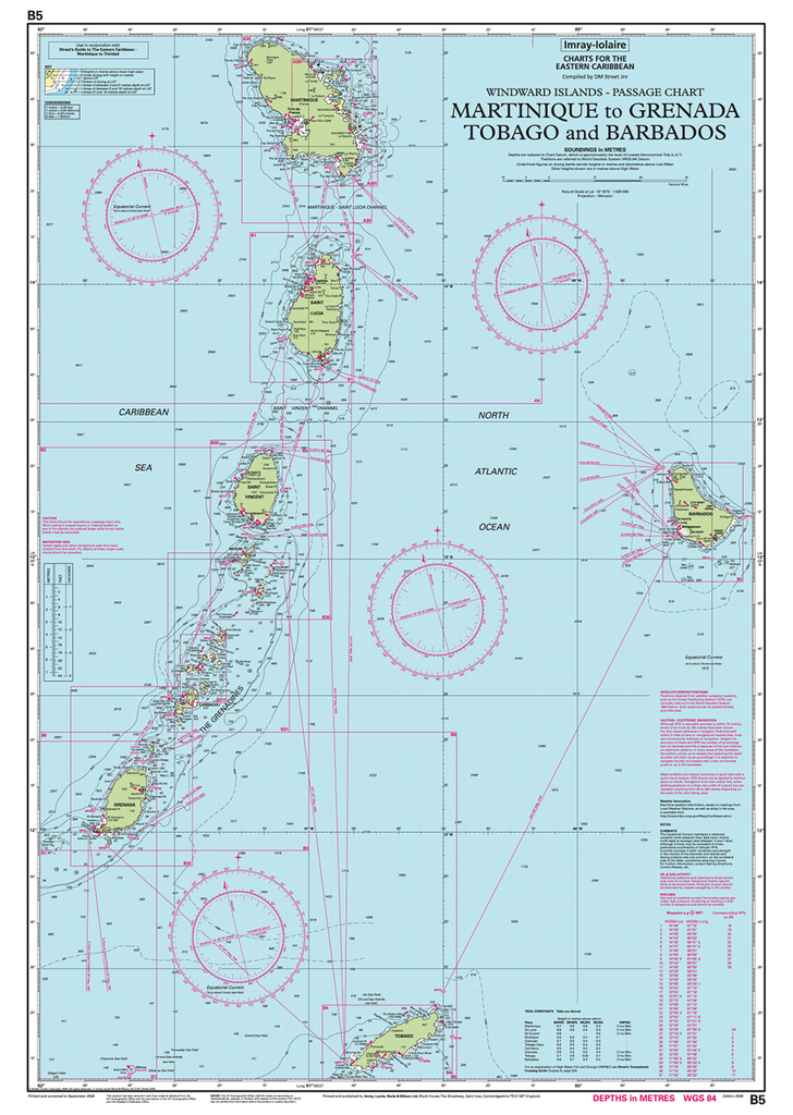 Imray Chart B5: Martinique to Grenada, Tobago and Barbados