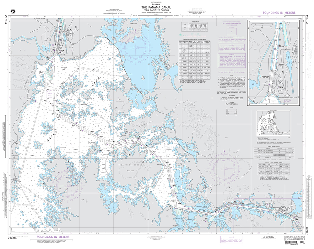 NGA Chart 21604: The Panama Canal from Gatun to Gamboa