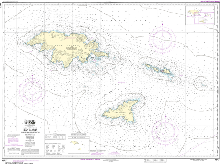 NOAA Chart 16421: Ingenstrem Rocks to Attu Island