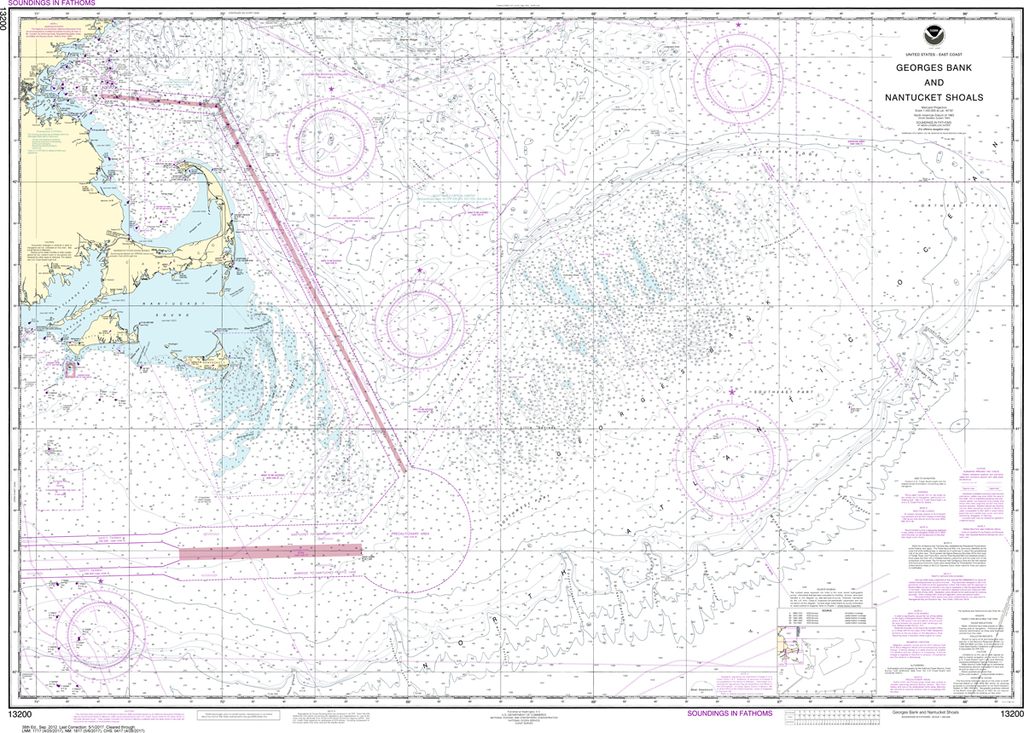 NOAA Chart 13200: Georges Bank and Nantucket Shoals