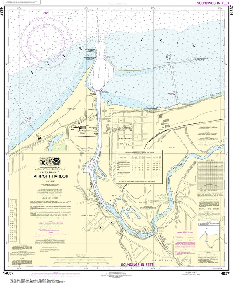 NOAA Chart 14837: Fairport Harbor
