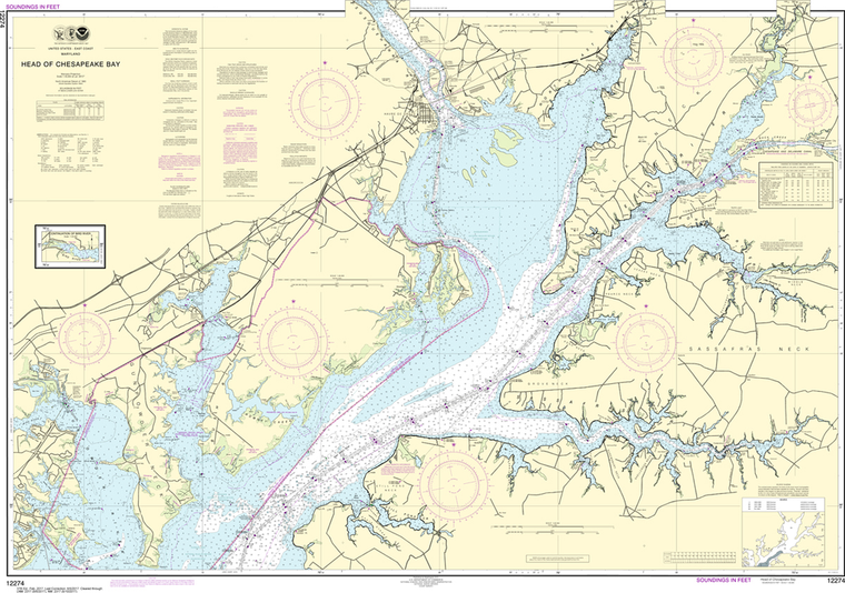 NOAA Chart 12274: Head of Chesapeake Bay