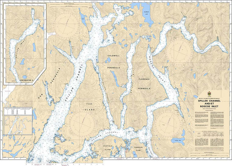 CHS Chart 3940: Spiller Channel and/et Roscoe Inlet