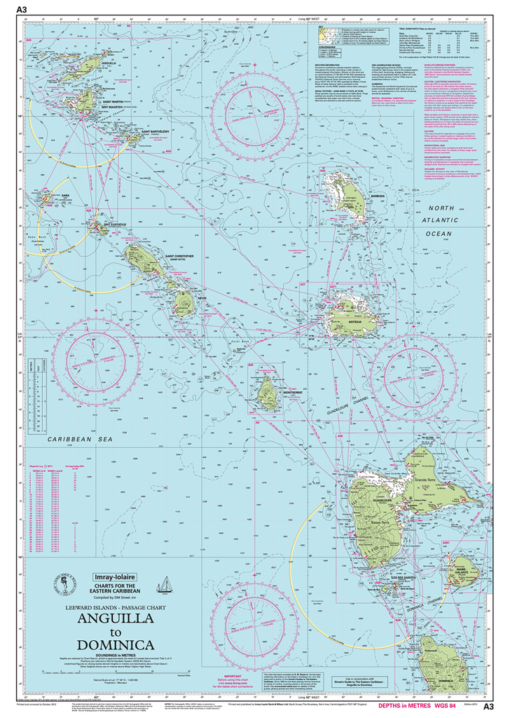 Imray Chart A3: Anguilla to Dominica