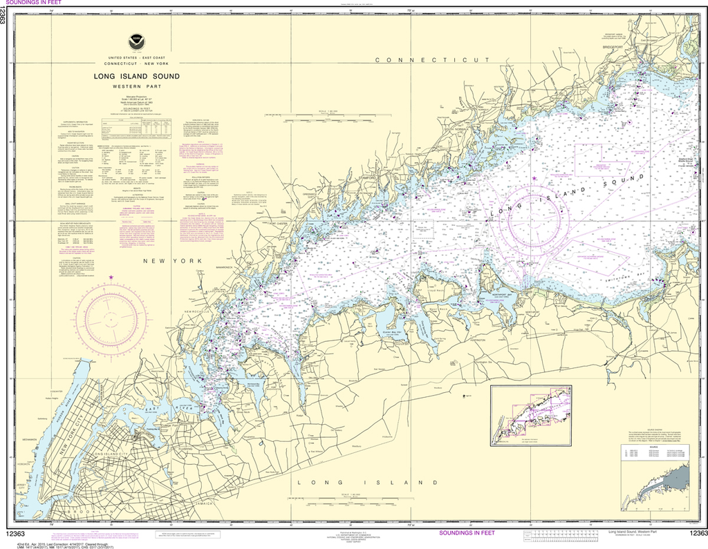 NOAA Chart 12363: Long Island Sound - Western Part