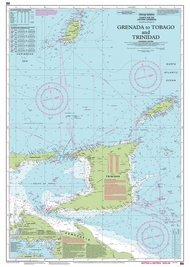 Imray Chart B6: Grenada to Tobago and Trinidad