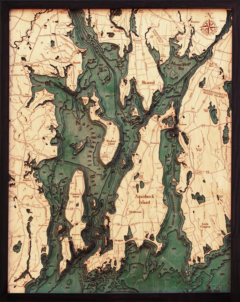 WoodChart of Narragansett and Newport, Rhode Island