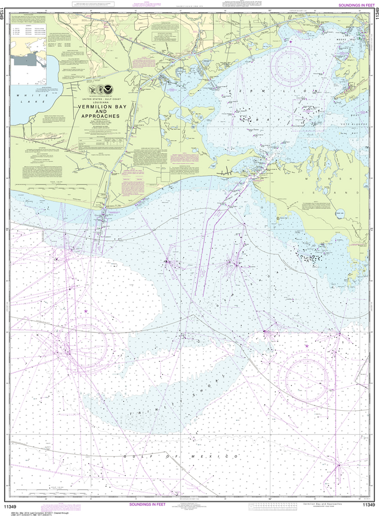 NOAA Chart 11349: Vermilion Bay and Approaches