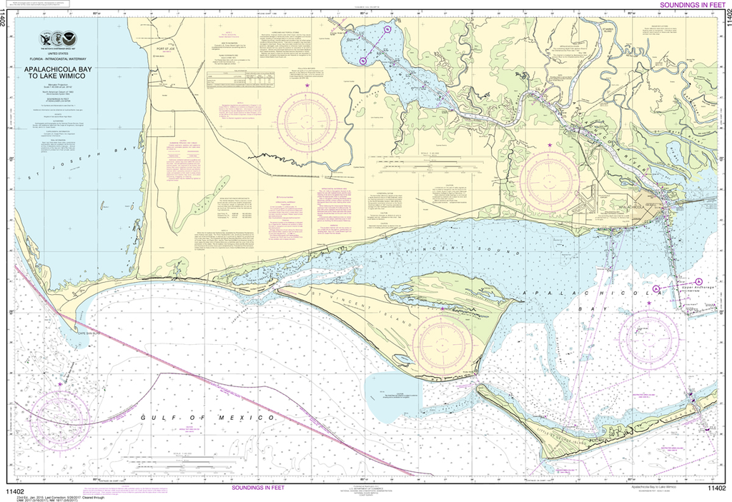 NOAA Chart 11402: Intracoastal Waterway - Apalachicola Bay to Lake Wimico