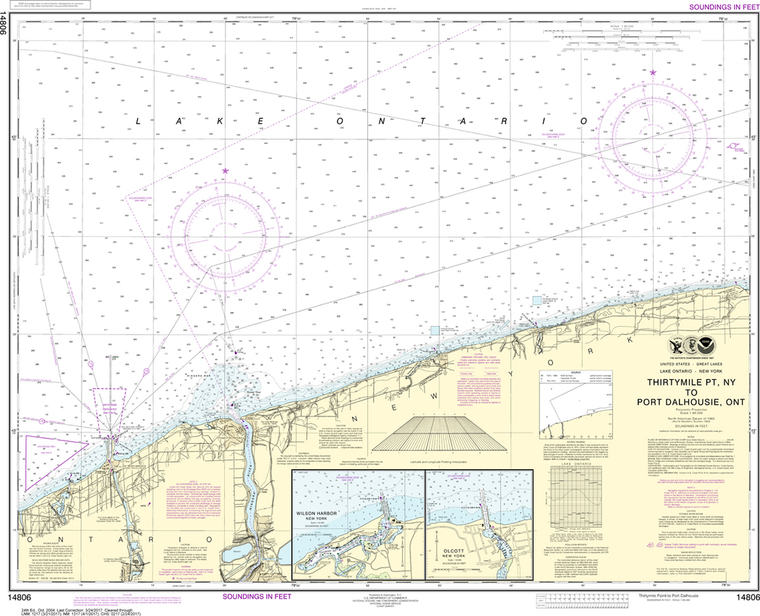 NOAA Chart 14806: Thirtymile Point, NY, to Port Dalhousie, Ont