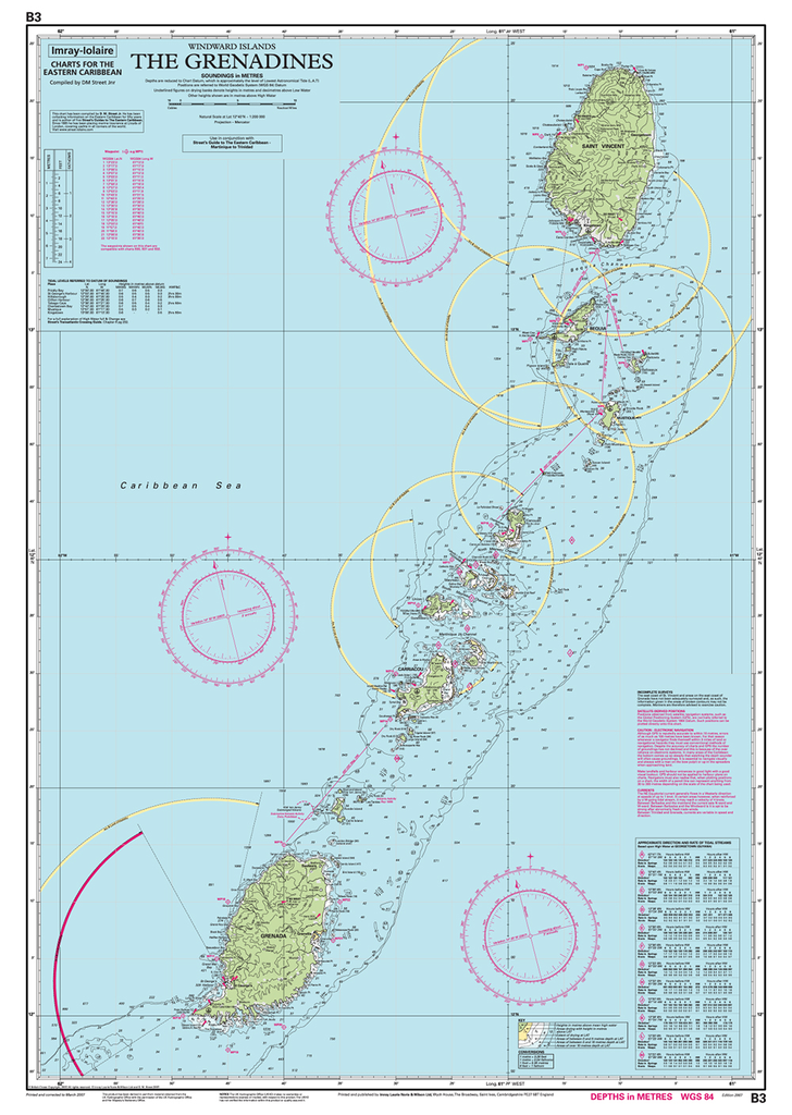 Imray Chart B3: The Grenadines